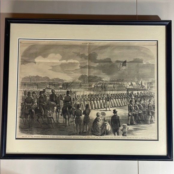Harper’s Weekly Other - Staten Island NY History! Framed Antique Original Harper’s Weekly Cover